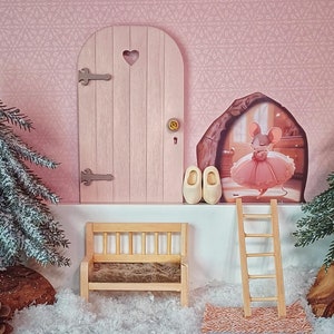 Secret Santa deurstartset met Secret Santa accessoires, Secret Santa deur, ladder, deurmat en Secret Santa schoenen