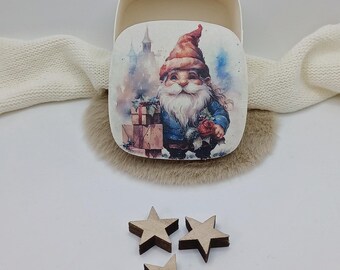 Christmas gift wooden box with elf motif Santa Claus gift Santa Claus farewell gift
