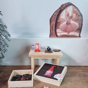 Kabouteraccessoires voor Kabouterdeur Kabouterspelcollectie met puzzel, kaartspel en dobbelstenen