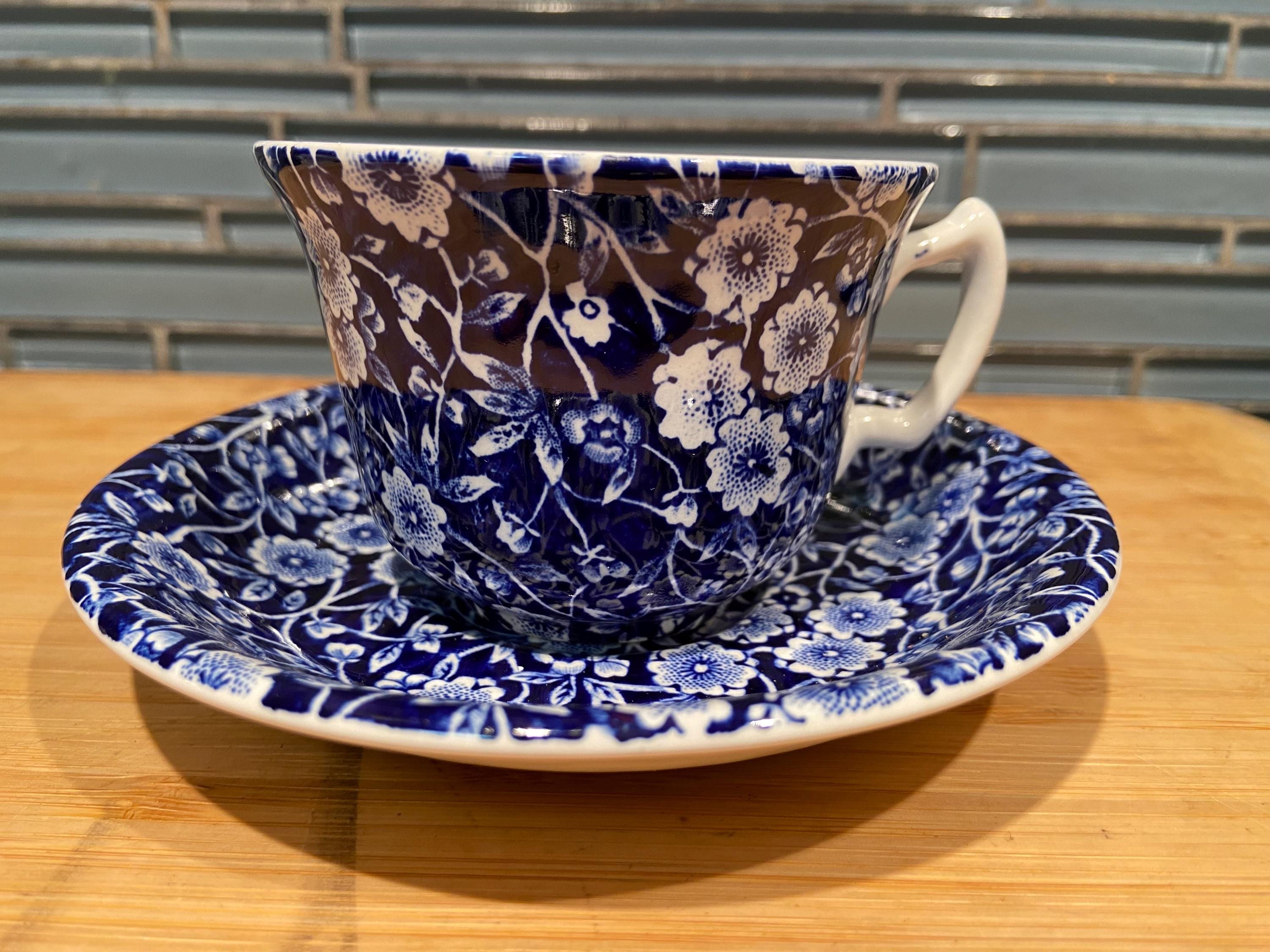 Blue Calico Burleigh Staffordshire England - Etsy