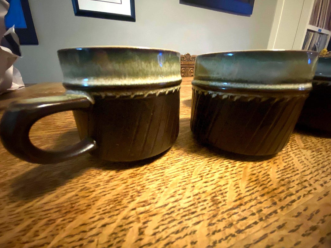 Denby Rondo Denby Rondo England Vintage Brown Striped Drip Glaze Small Coffee ...