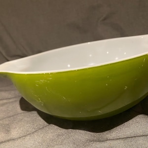 Vintage Pyrex Verde Avocado Grüne Cinderella Schüssel 4 Quart 444 Mischnest Schüssel