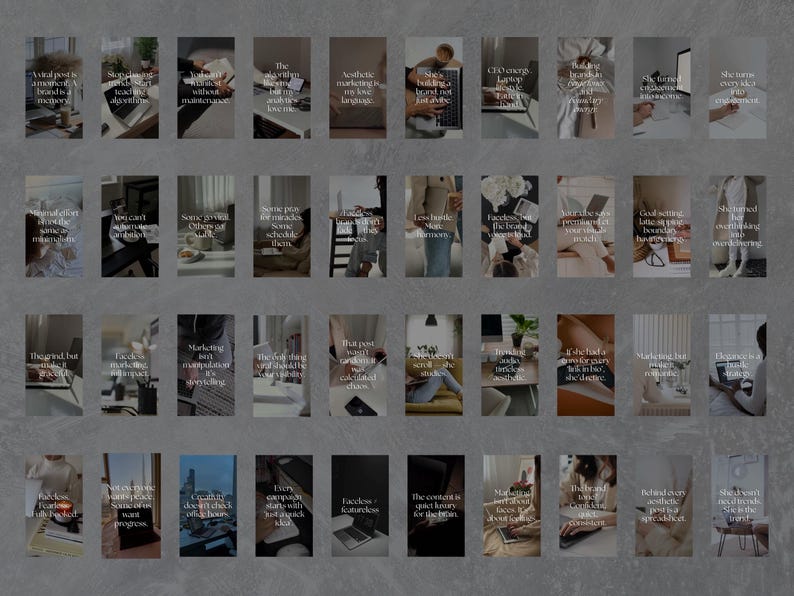 40 Faceless Marketing Reels for Entrepreneurs | Aesthetic Vertical Videos for Instagram & TikTok | DFY Canva Templates| Viral Faceless Content for Digital Creators | PLR MRR Resell Rights | Editable Faceless Marketing Videos | No Sound, Ready to Post | Calm Luxury Aesthetic for Social Media Managers, Marketers & Small Business Owners
