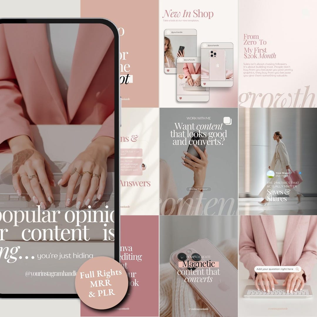 Social Media Manager Templates | Soft Pink Instagram Post Templates ...