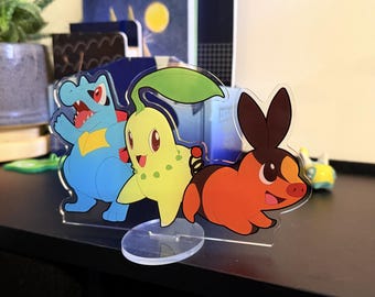 Pokemon Z-A Starter Trio Clear Acrylic Standee