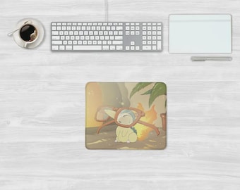 Squinty Cozy Cyndaquil Mouse Pad