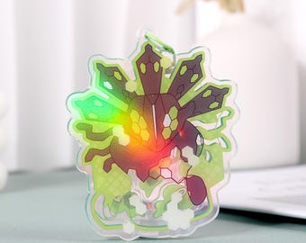 Ciondolo Zygarde Shaker, portachiavi olografico bifacciale