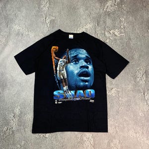 Vintage Orlando Magic Shaq Salem Sportswear NBA Big Face Shadow T Shirt Mens Size M