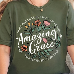 Amazing Grace Shirt, Christian Shirt for Women, Christian Gift for Her, Christian Gift for Women, Amazing Grace Tshirt, Religious Shirt,Gift