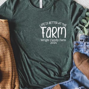 Farm Est Custom Shirt, Customizable Farm Name Est Shirt, Life Is Better On The Farm Tee, Farm Matching Family Shirt, Pocket Farmer Shirt Tee