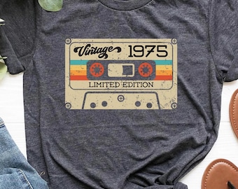 Vintage 1975 Retro 50th Birthday Shirt 50th Birthday Gift For Women,50th Birthday Gift For Men,50th Birthday Best Friend,50th BirthdayWoman#