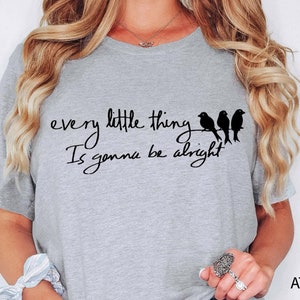 Three Little Bird Shirt, Reggae TShirt, Peace Shirt, Hippie T Shirt, Every Little Thing Gonna Be Alright, Jamaican T Shirts, Song Lyrics Tee