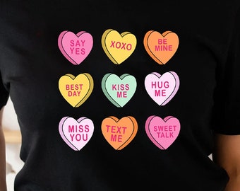 Be Mine Shirt, Conversation Hearts Shirt, XOXO T-shirt, Valentines Day Shirt, Couple Shirt, Be Mine Shirt For Women, Gift For Valentine