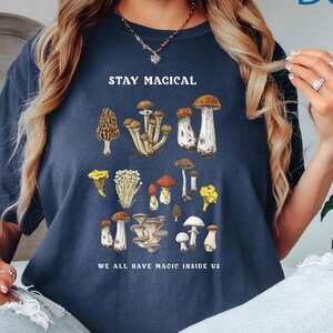 Comfort Colors® Vintage Illustration Mushroom Decor Art Shirt, Mushroom Shirt, Botanical Shirt, Plant Shirt, Hippie Shirt, Nature Lover Tee
