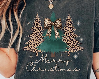 Leopard Christmas Shirt, Merry Christmas Shirt,Leopard Christmas Tree,Cheetah Christmas Shirt,Buffalo Plaid Christmas Shirt,Womens Christmas