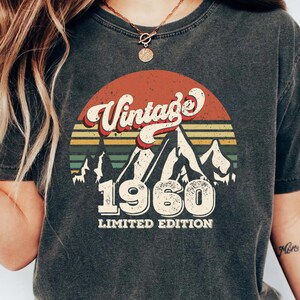 Vintage 1960 Shirt, 65th Birthday Gift For Men, 65th Birthday Best Friend, 65th Bday, Sixties Shirt, Turning 65 Birthday Gift, Born in 1960