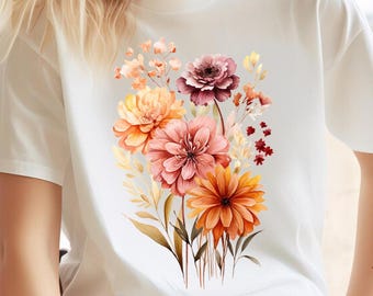 Vintage Cottagecore Shirt Goblincore Shirt Boho Wildflowers Shirt Nature Shirt Botanical Shirt Garden Lover Autumn Aesthetic Green Witch