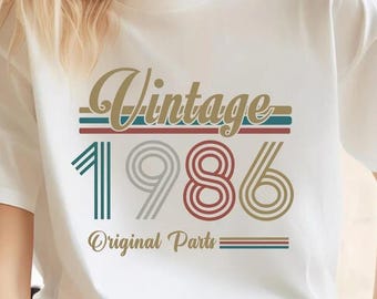 1986 Vintage Birthday Shirt ,Vintage 1986, 1986 Shirt, 39th Birthday Shirt, 39th Birthday Best Friend, 39th Birthday Woman, Limited 1986 Tee