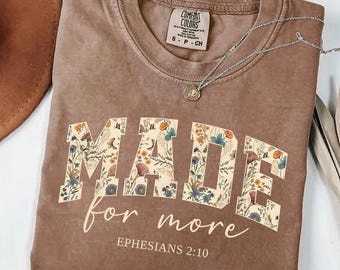 Comfort Colors® Bible Verse Shirt, Cute Christian Shirt For Women,Jesus Shirt,Christian Gift, Christian Christmas Shirt,Love and Grace Shirt