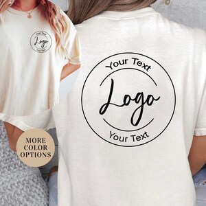 Comfort Colors® Business Logo Shirt, Personalized Company Shirt, Custom Logo Shirt, Company Logo Shirts,Personalized Logo,Custom Brand Shirt imagen 5