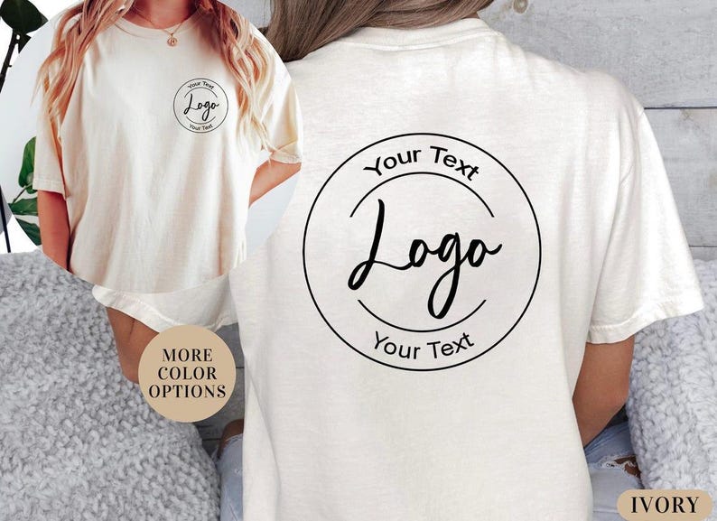 Comfort Colors® Business Logo Shirt, Personalized Company Shirt, Custom Logo Shirt, Company Logo Shirts,Personalized Logo,Custom Brand Shirt imagen 5