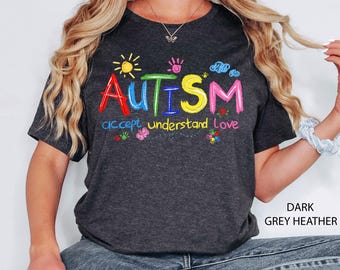 Brushstroke Autism Shirt, Autism Awareness Shirt, Autism Puzzle Pieces Shirt, Autism Shirt, Autism Month Tee,Autism Support Shirt, Advocate