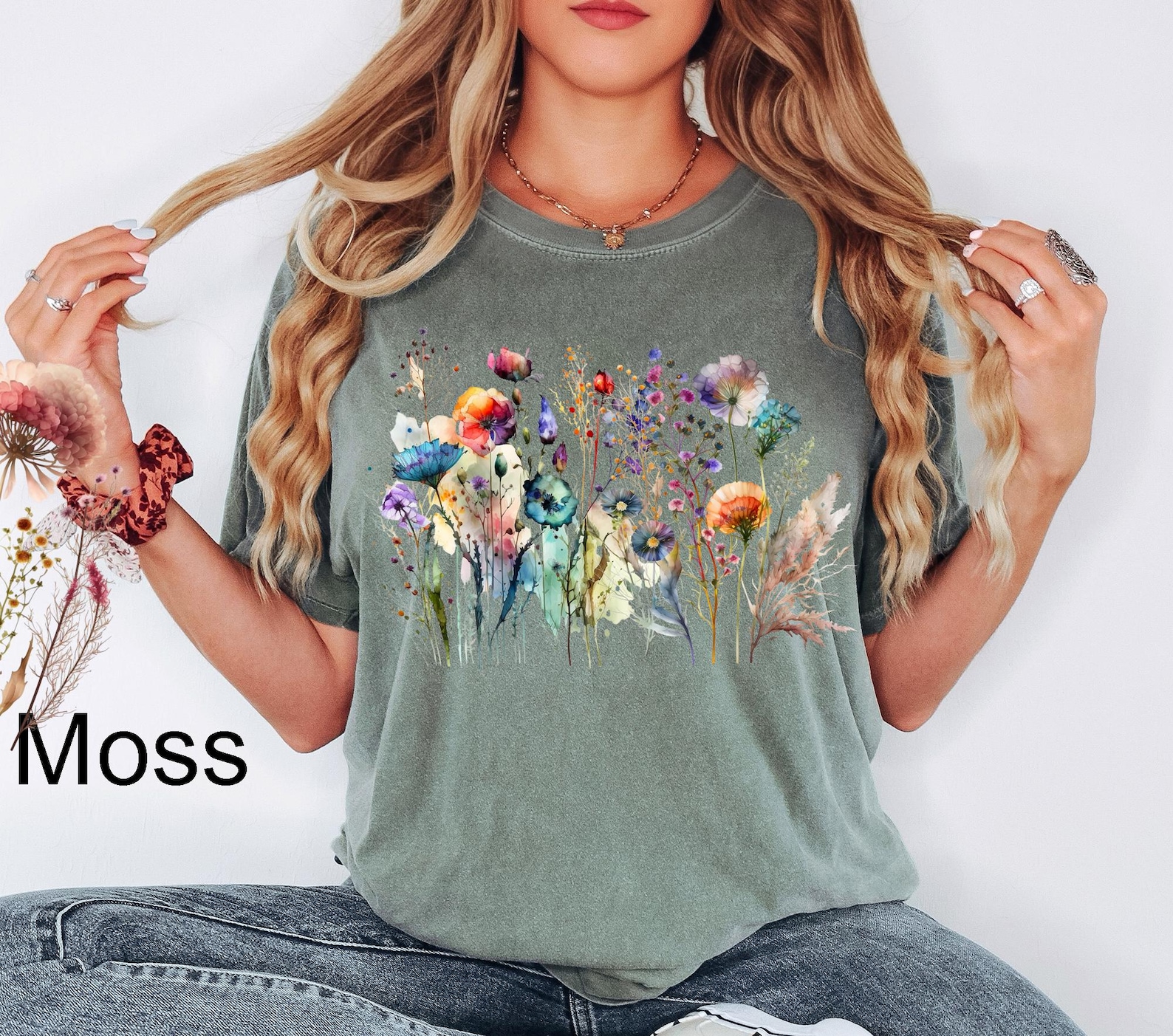 Comfort Colors® Boho Cottagecore Tshirt, Wildflowers T Shirt, Vintage ...