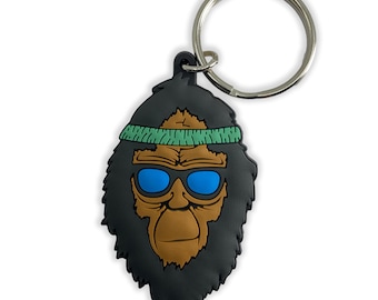 Retro Sasquatch Bigfoot Head | 3D PVC Key Ring