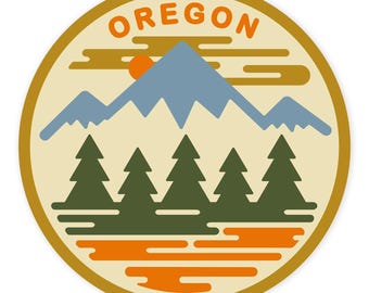 Oregon Fifty Mountain Ranges | Vinyl Sticker