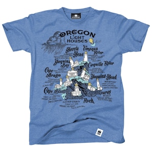 Nine Lighthouses of Oregon | Adult T-Shirt