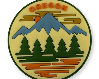 Oregon Fifty Mountain Ranges | PVC Refrigerator Magnet