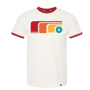 Oregon Seventy | Adult Ringer T-Shirt | 1970’s Inspired Graphic Tee | Oregon Mountains Souvenir or Gift