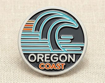 Oregon Coast Surf Ocean Waves | Enamel Lapel Pin