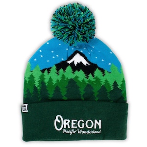 Oregon Pacific Wonderland Vintage | Jacquard Pompom Beanie CLEARANCE