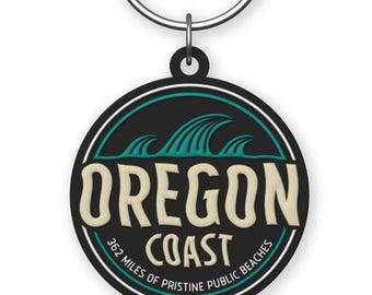 Oregon Coast Waves | PVC Key Ring