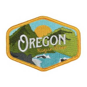 Oregon Rogue River Vintage | Iron-on Embroidered Patch