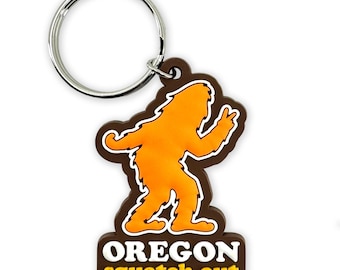 Squatch Out Oregon Bigfoot | 3D PVC Key Ring