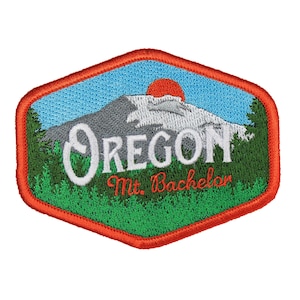 Oregon Mt Bachelor Vintage | Iron-on Embroidered Patch