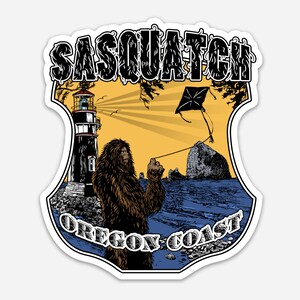 Oregon Sasquatch Coast Bigfoot Sticker