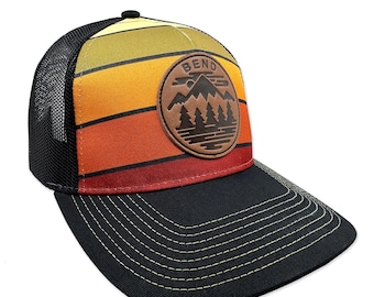 Bend Oregon Fifty Mountain Ranges | Curved bill snapback hat