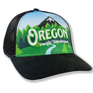Oregon Pacific Wonderland Vintage 3D | Curved bill snapback hat CLEARANCE