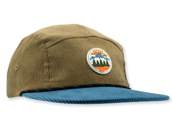 Oregon Fifty Mountain Ranges Corduroy | Flat bill snapback hat