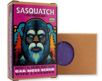 Oak Moss Lavender Scrub | Natural Bigfoot Themed Soap