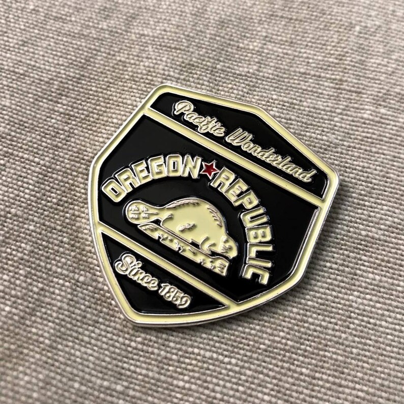 Enamel Lapel Pin Oregon Republic