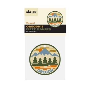 Oregon Fifty Mountain Ranges | Pine Scented Air Freshener