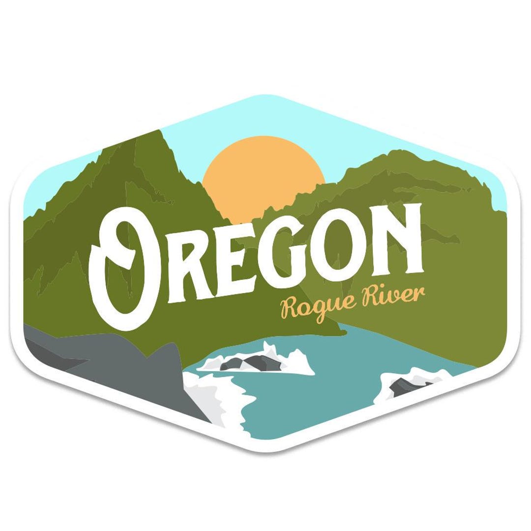 Oregon Rogue River Vintage | Vinyl Sticker - Etsy