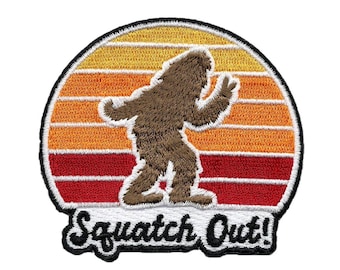 Squatch Out Bigfoot Sasquatch | Iron-on Embroidered Patch