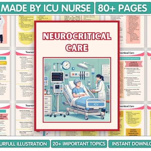 Neurocritical Care Guide 2025, ICU Nursing Note Bundle, ICU Starter Bundle, Nursing Student Study Guide, Digital Download