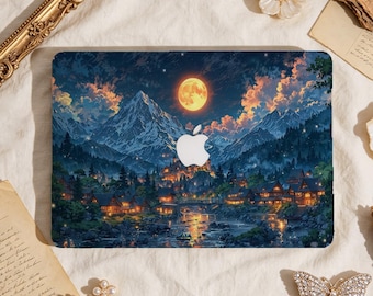 Moonlit Castle Hard Macbook Case Protective Laptop Cover for Mac Pro 16/15/14, Macbook Air 15/13/11, MacBook Ret 15/13/12, Gift for Her