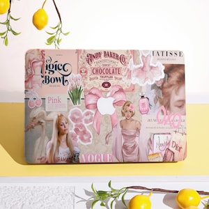 Rosa Elegance hårt Macbook-skal skyddande laptopfodral för Mac Pro 16/15/14, Macbook Air 15/13/11, MacBook Ret 15/13/12, present till henne